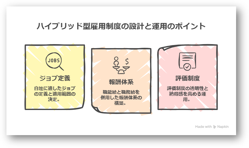 ハイブリッド型雇用制度とは？ジョブ型×メンバーシップ型の導入方法を解説！3-13-2026-3-6